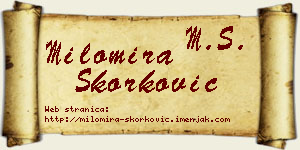Milomira Skorković vizit kartica